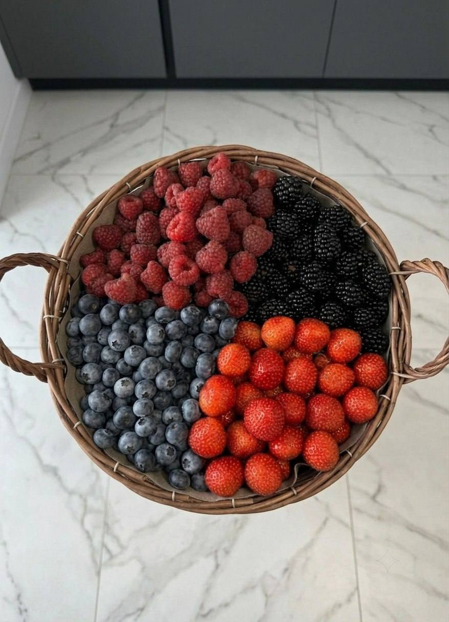 Корзина с ягодами «Летнее Ассорти»
